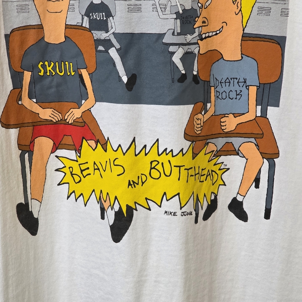 Vintage 2004 Beavis & Butthead School Sucks T-shirt XL - Picture 8 of 9
